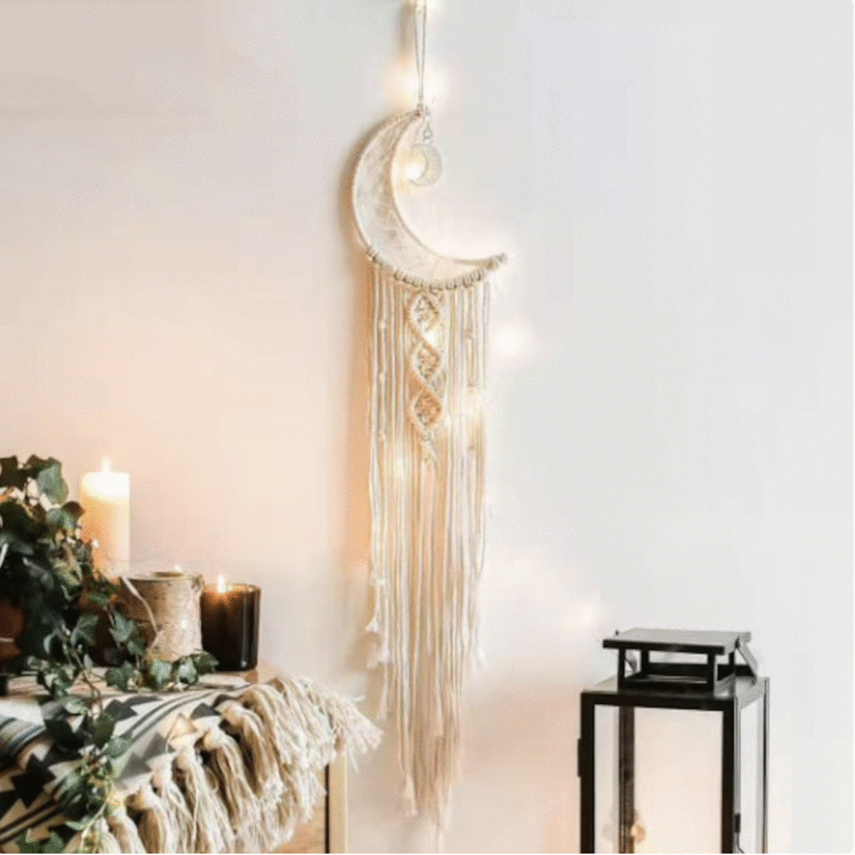 Home Decor Wall Hanging Moon Dream Catcher - Home Essentials Store Retail