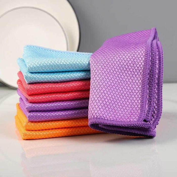 20pcs Kitchen Dish Cloths, Super Absorbent Microfiber Cleaning Cloth For  Cleaning Dishes, Kitchen, Bathroom, Car (Grey & Green)