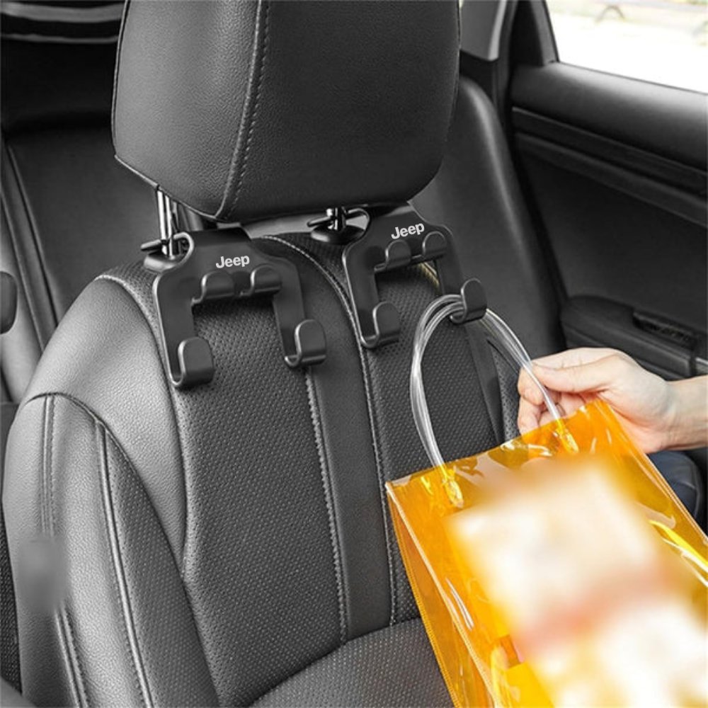 Lebogner Universal Fit Car Seat Headrest Hooks for Storage - 4 Pack