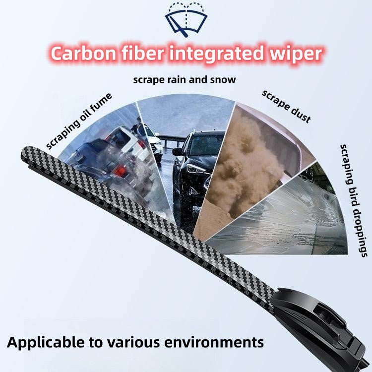 2 Pcs Carbon fiber pattern boneless wiper - Home Essentials Store