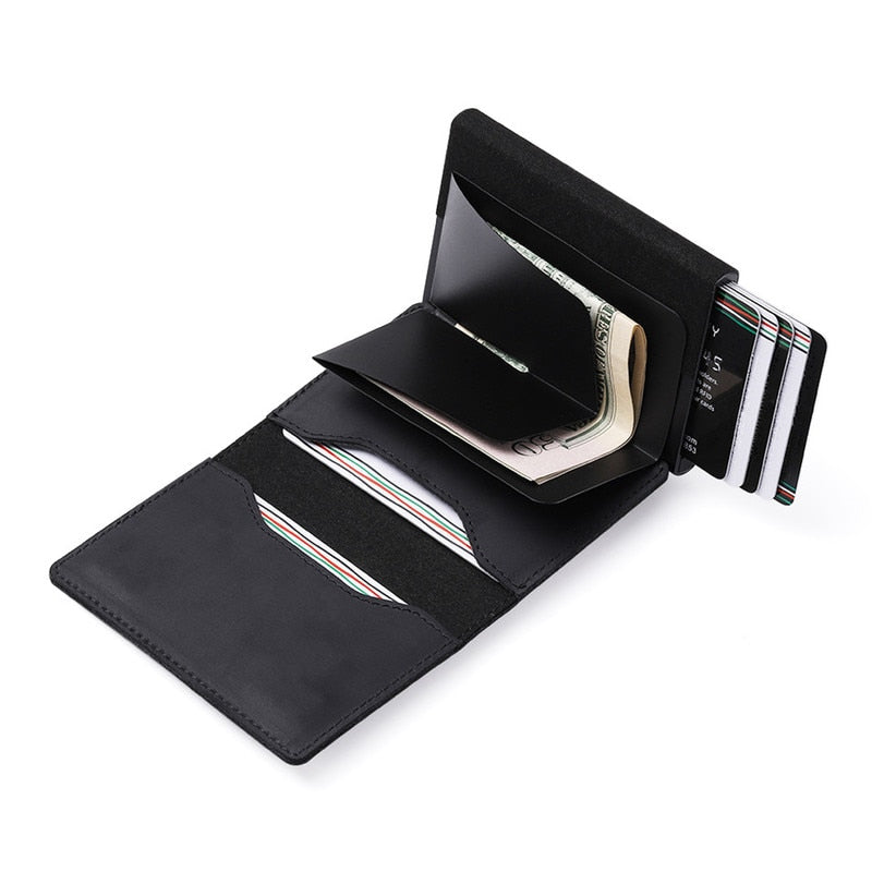 Leather Card Airtag Wallet