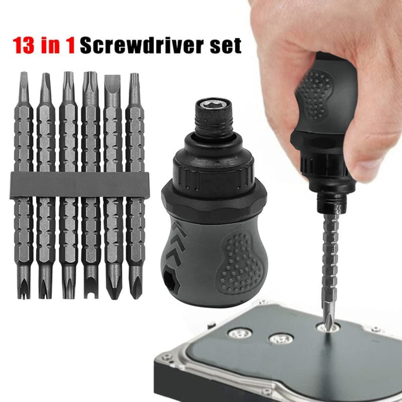 13 In 1 Mini Ratcheting Screwdriver Kit - Home Essentials Store Retail
