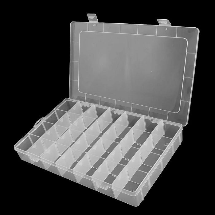 28 Compartment Transparent Storage Box - Home Essentials Store Retail