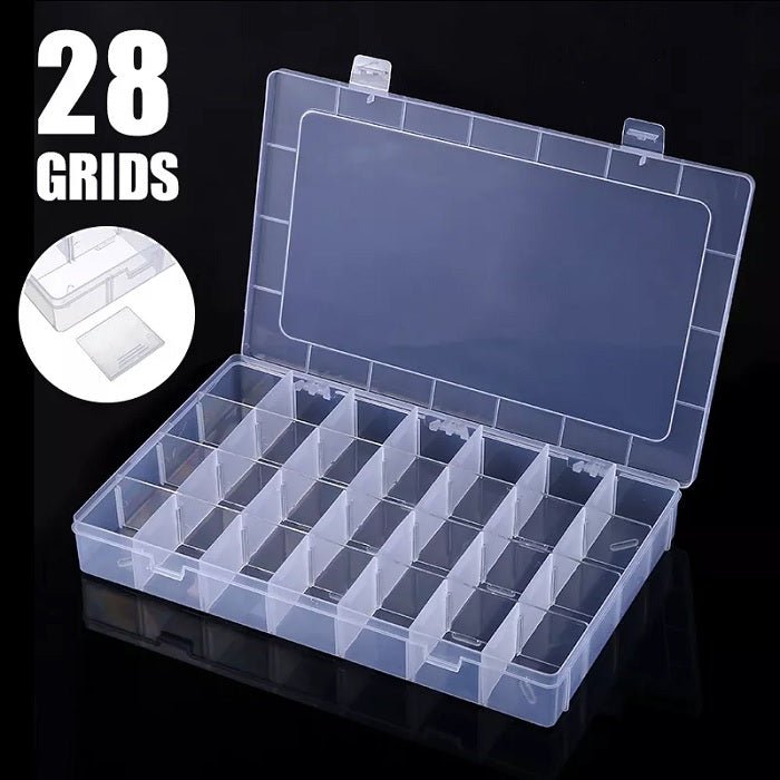 28 Compartment Transparent Storage Box - Home Essentials Store Retail