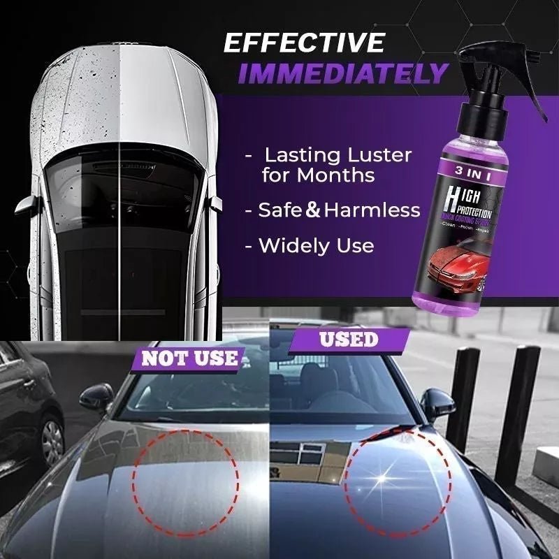 3 in 1 High Protection Quick Car Coating Spray（🚙 suitable for all colors car paint） - Home Essentials Store Retail