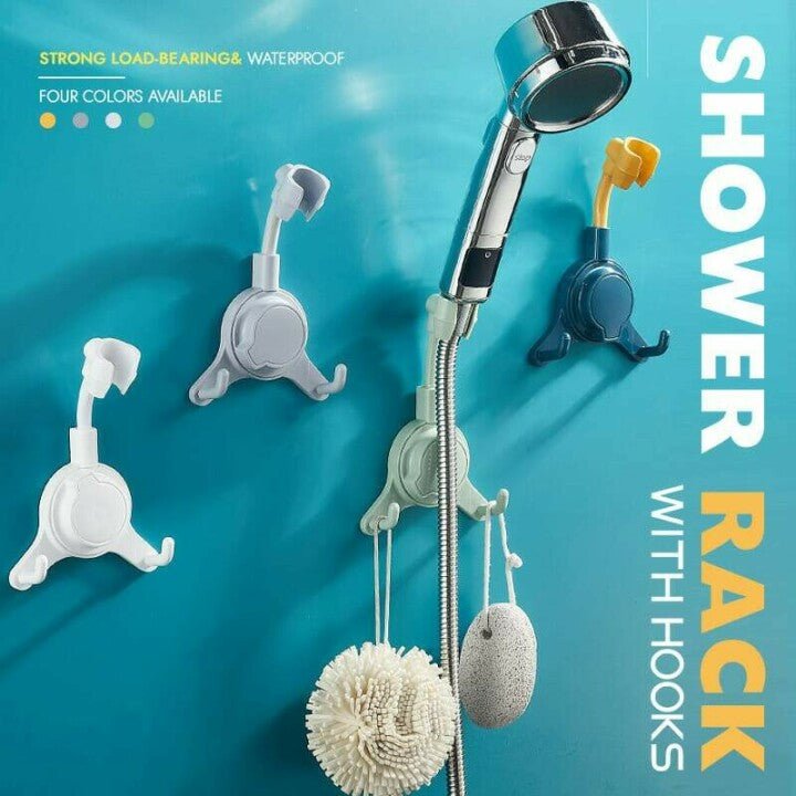 360° Punch-Free Universal Shower Bracket. - Home Essentials Store Retail
