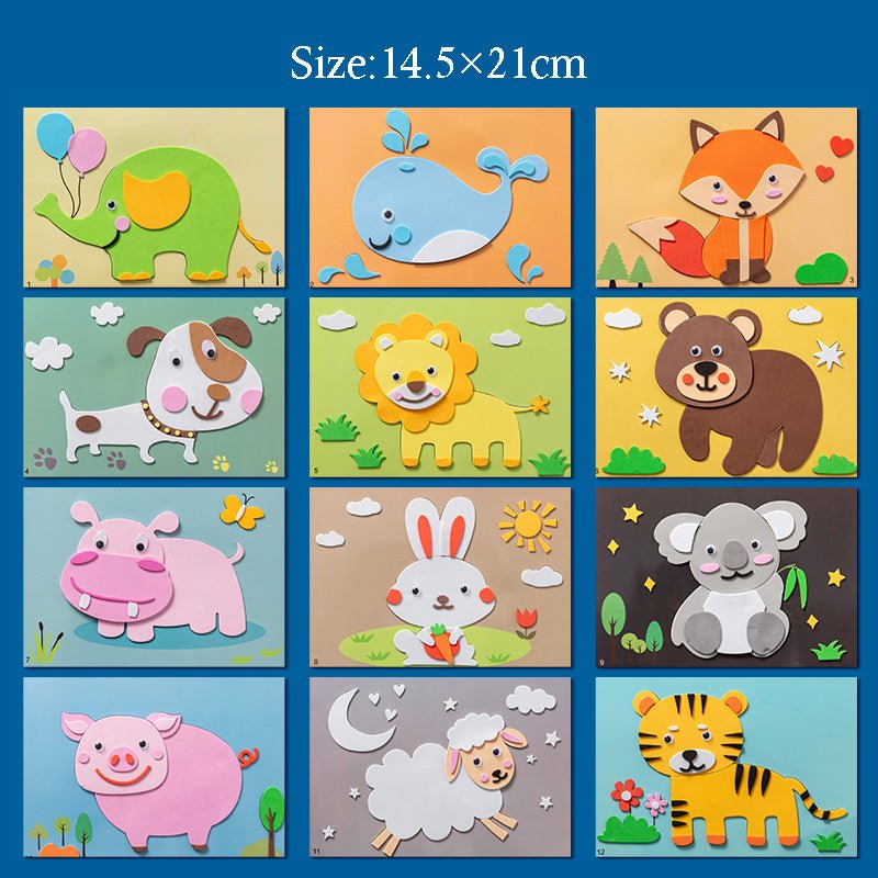 3D EVA Foam Sticker Puzzle Game DIY Animal Children's Education Toys - Home Essentials Store Retail