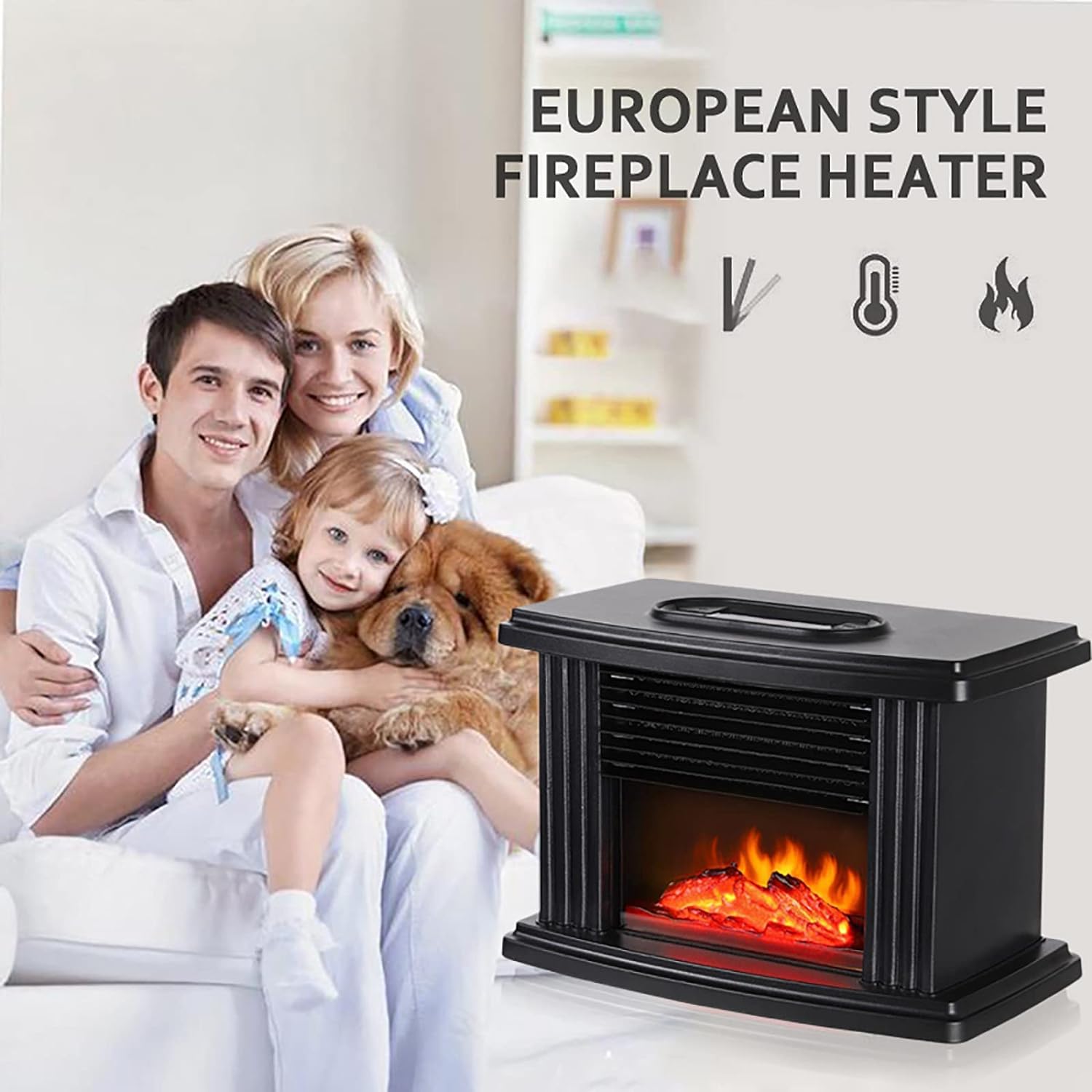 3D Flame Remote Control Electric Heater - Home Essentials Store