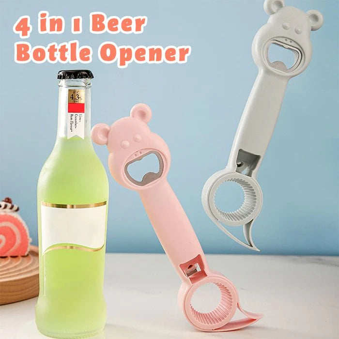 Multifunctional Pink Bottle Opener For Home Use, Can And Beer Opener