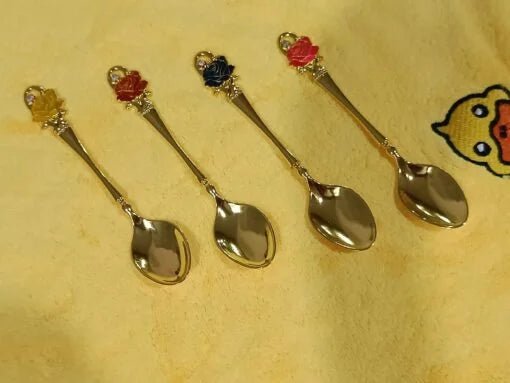 4 Pieces Golden Stirring Spoon - Home Essentials Store