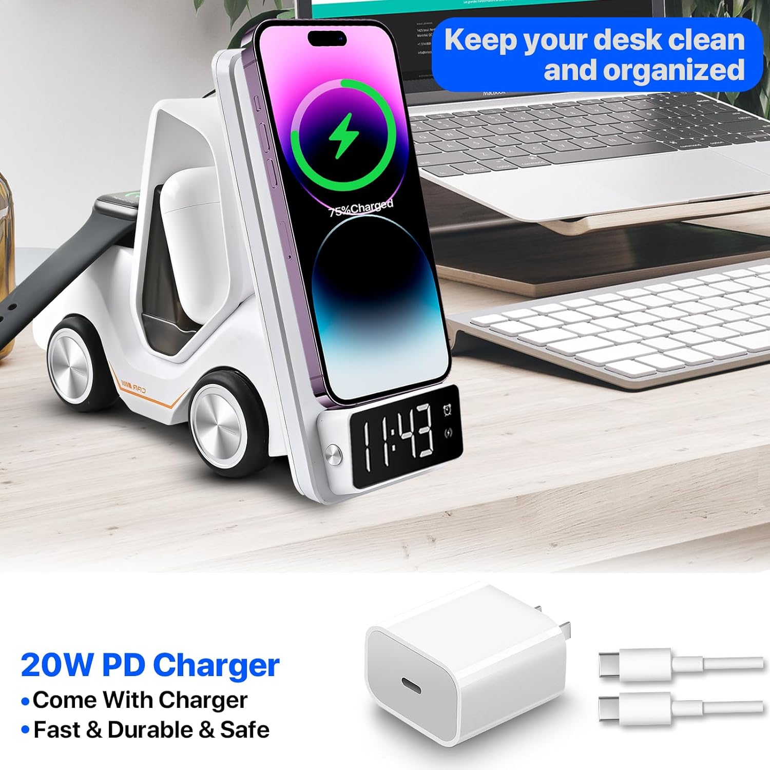 5-in-1 Car Wireless Charger Stand - Home Essentials Store