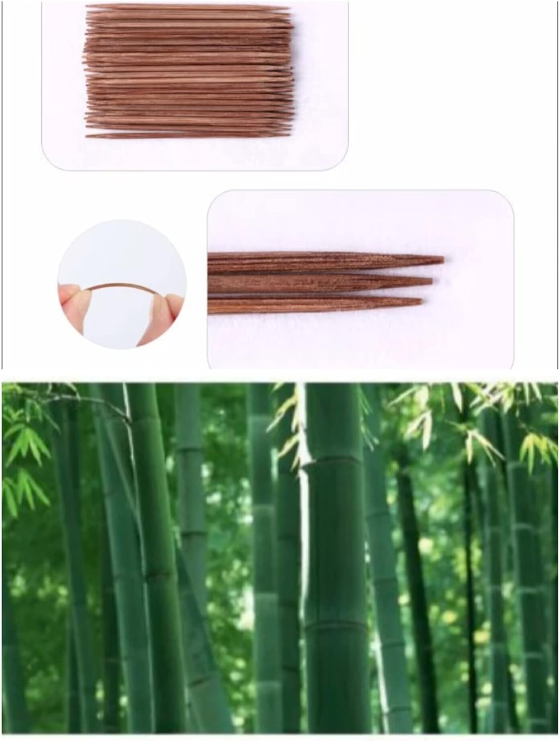 500pcs Carbonised Bamboo Toothpick - Home Essentials Store Retail