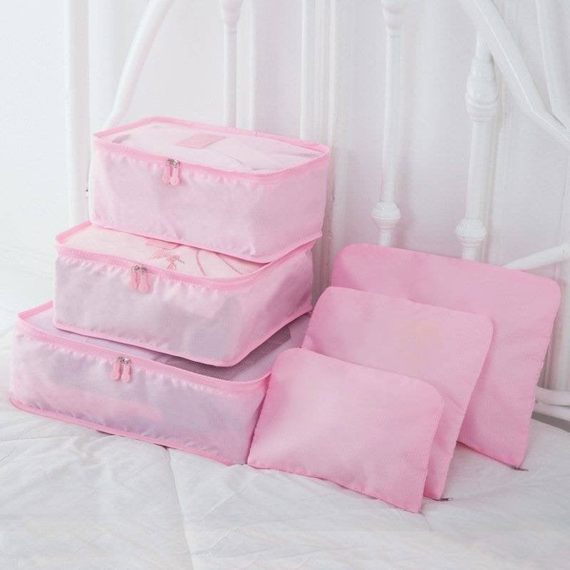 6 pieces portable luggage packing cubes - Home Essentials Store Retail