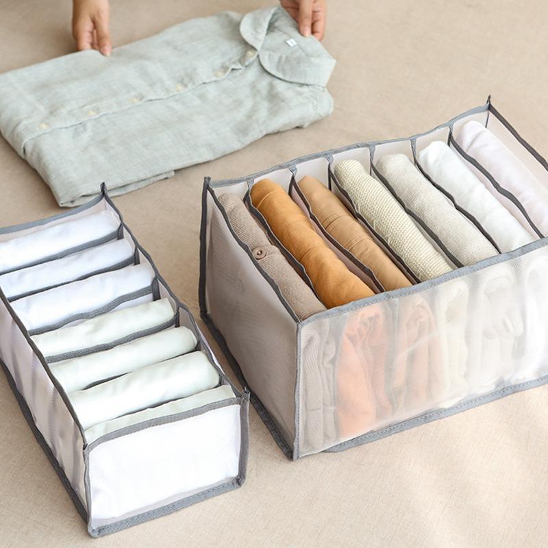7 Compartment Transparent Clothes Storage Organiser - Home Essentials Store Retail