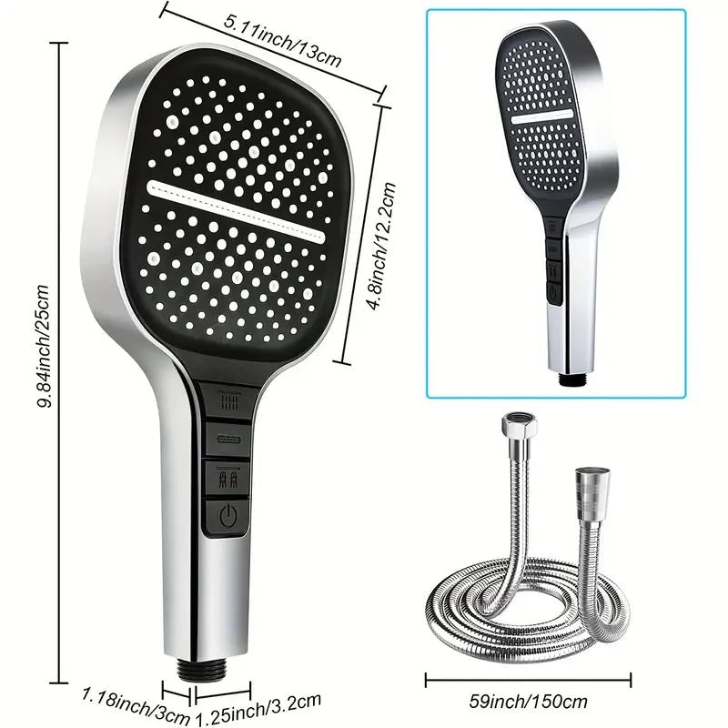 7 Mode Shower Head With Large Panel - Home Essentials Store