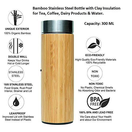 Bamboo Water Bottle - Home Essentials Store