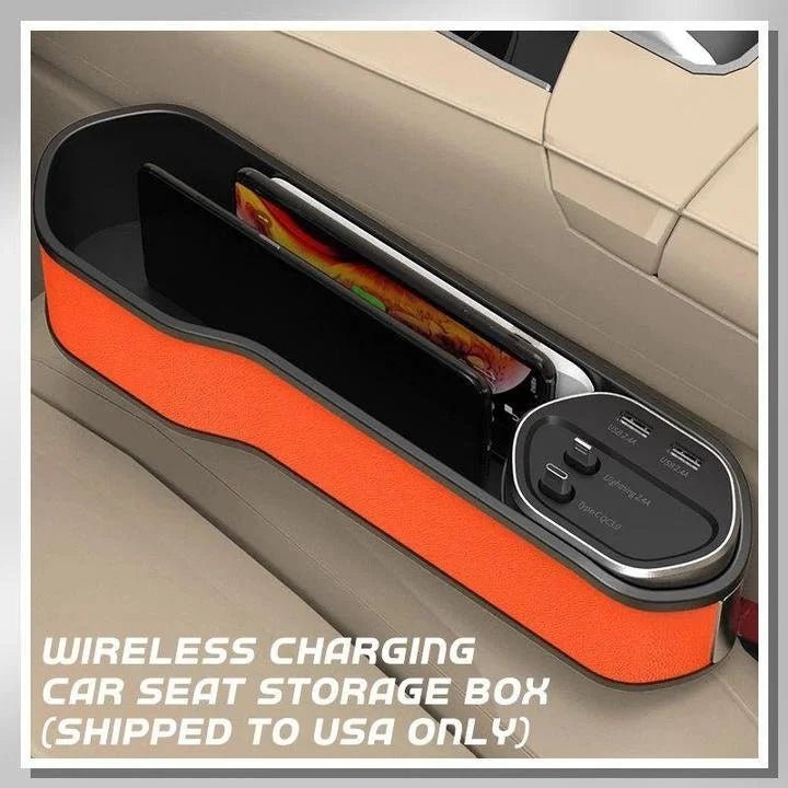 Car Seat Gap Filling Wireless Charging Storage Box - Home Essentials Store Retail