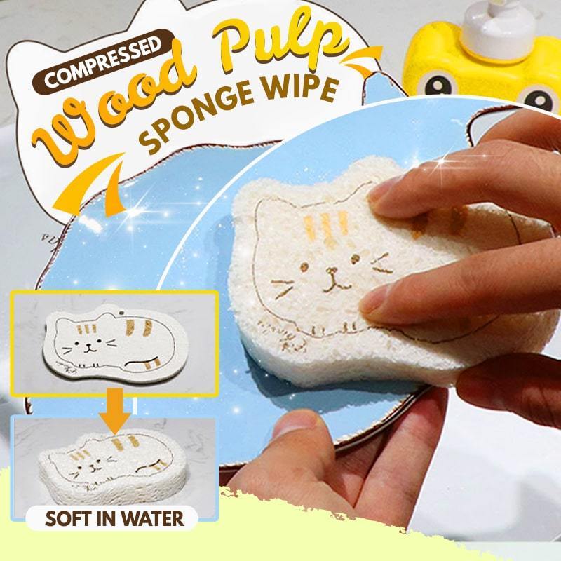 Compressed Wood Pulp Sponge Wipe - Home Essentials Store Retail