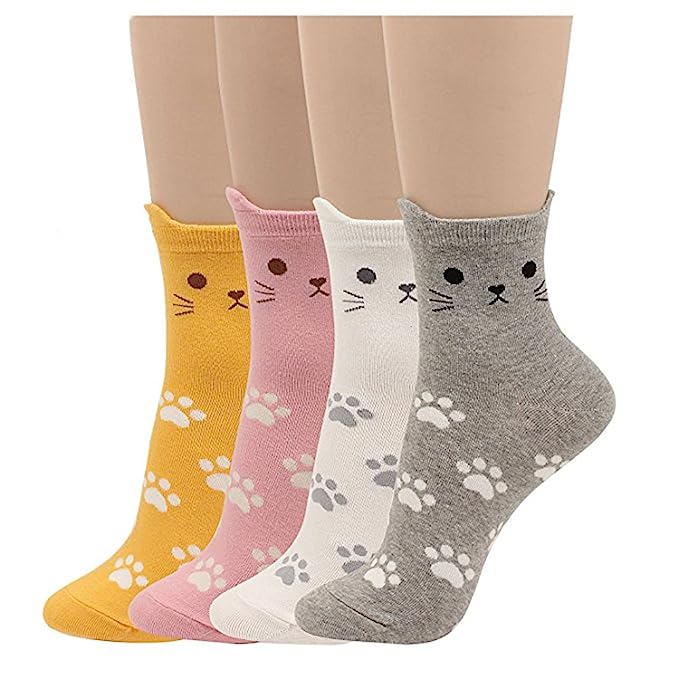 Cute Cartoon Cat Socks For Women - Home Essentials Store Retail