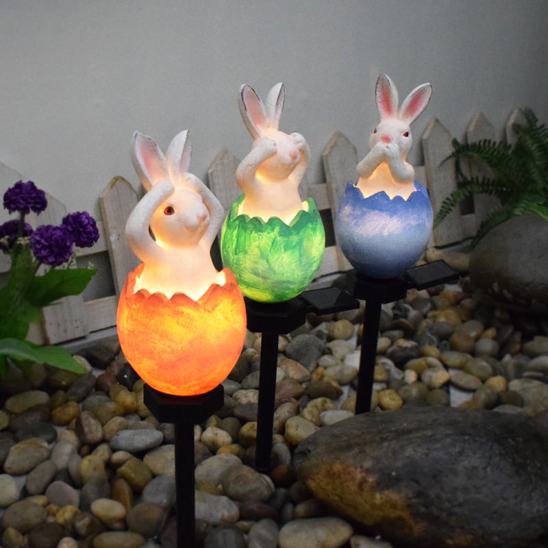 Easter Broken Shell Rabbit Lawn Light - Home Essentials Store Retail