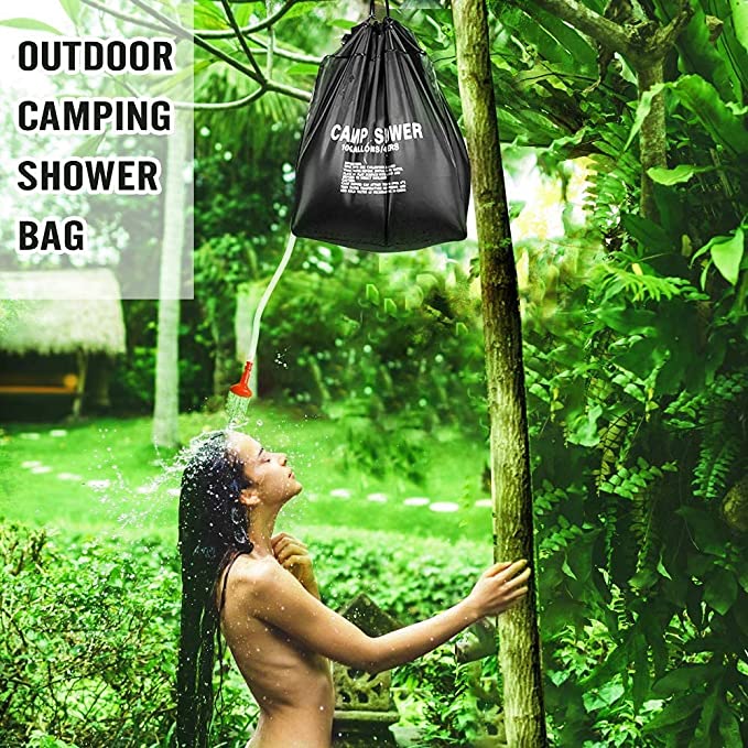 FEELING MALL Solar Bag 10 gallons/40L Storage Bag Hiking Climbing Fishing Outdoor Sport Road Travel Picnic BBQ Water Rinse Kit Camp Shower Tent Hand Washing Station Camp Sink Sun Heat Rinsekit System - Home Essentials Store Retail
