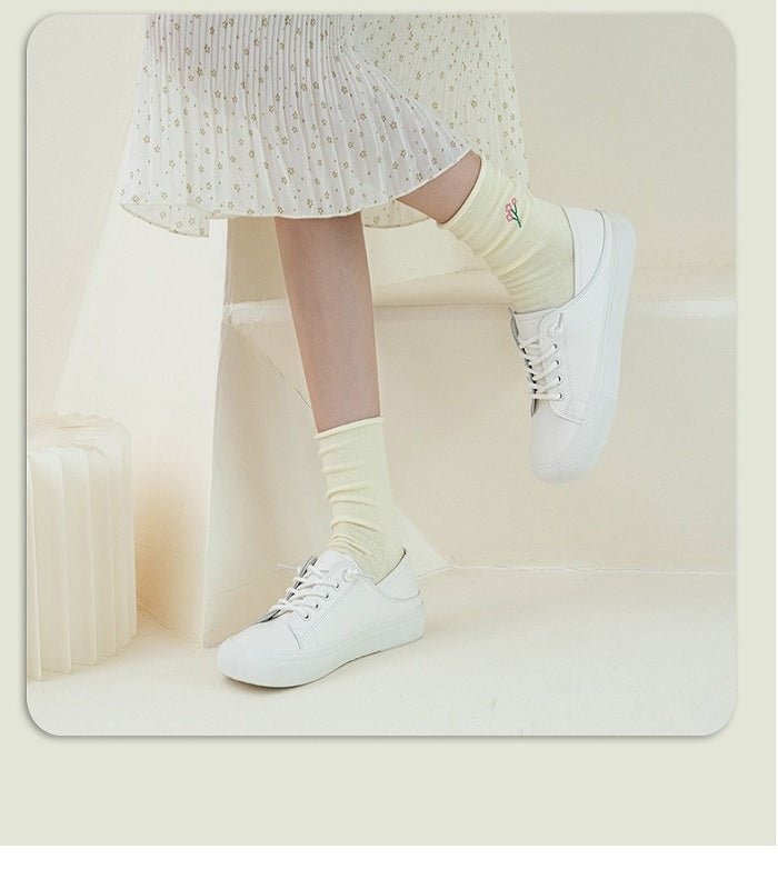 Flower Design Cotton Socks - Home Essentials Store Retail