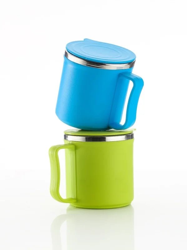 Glass Handle Mug And Spoon - Home Essentials Store