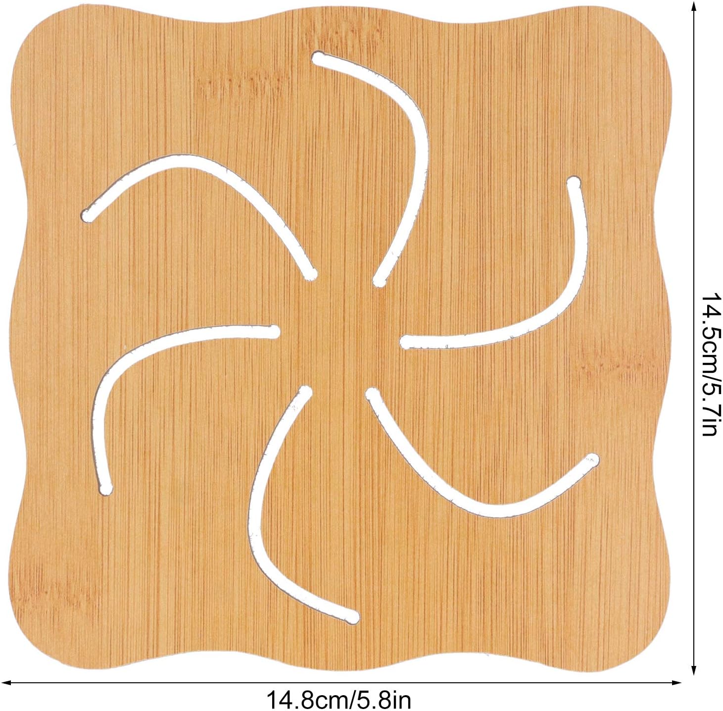 Heat Insulation Hollow Anti-Slip Wooden Pad - Home Essentials Store Retail