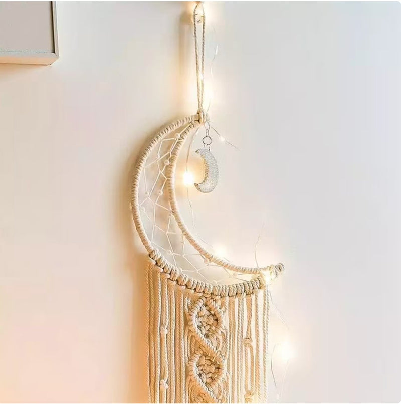 Home Decor Wall Hanging Moon Dream Catcher - Home Essentials Store Retail