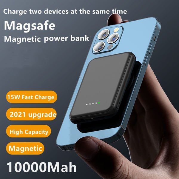 Magnetic Wireless Power Bank For iPhone 12/ 13/ 12 Mini/ 13Mini/ 12 Pro/ 13 Pro / 12 Pro Max/ 13 Pro Max - Home Essentials Store Retail