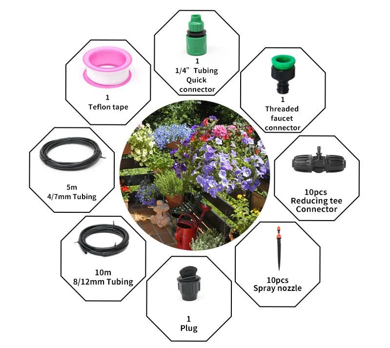 Mist Cooling Automatic Irrigation System - Home Essentials Store Retail