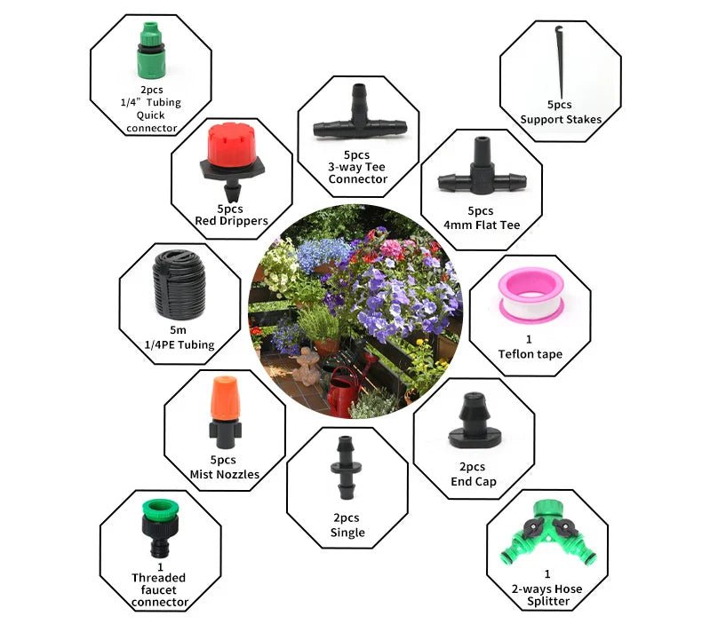 Mist Cooling Automatic Irrigation System - Home Essentials Store Retail