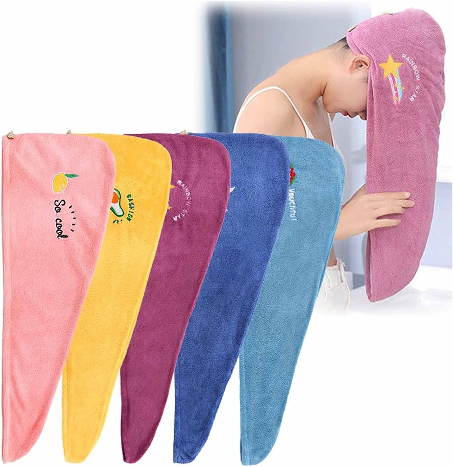 Multicolor Hair Wrap Towel - Home Essentials Store Retail