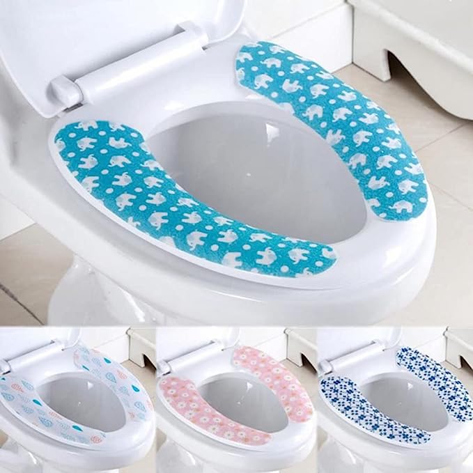 Multicolor Printed Toilet Seat Sticker - Home Essentials Store Retail