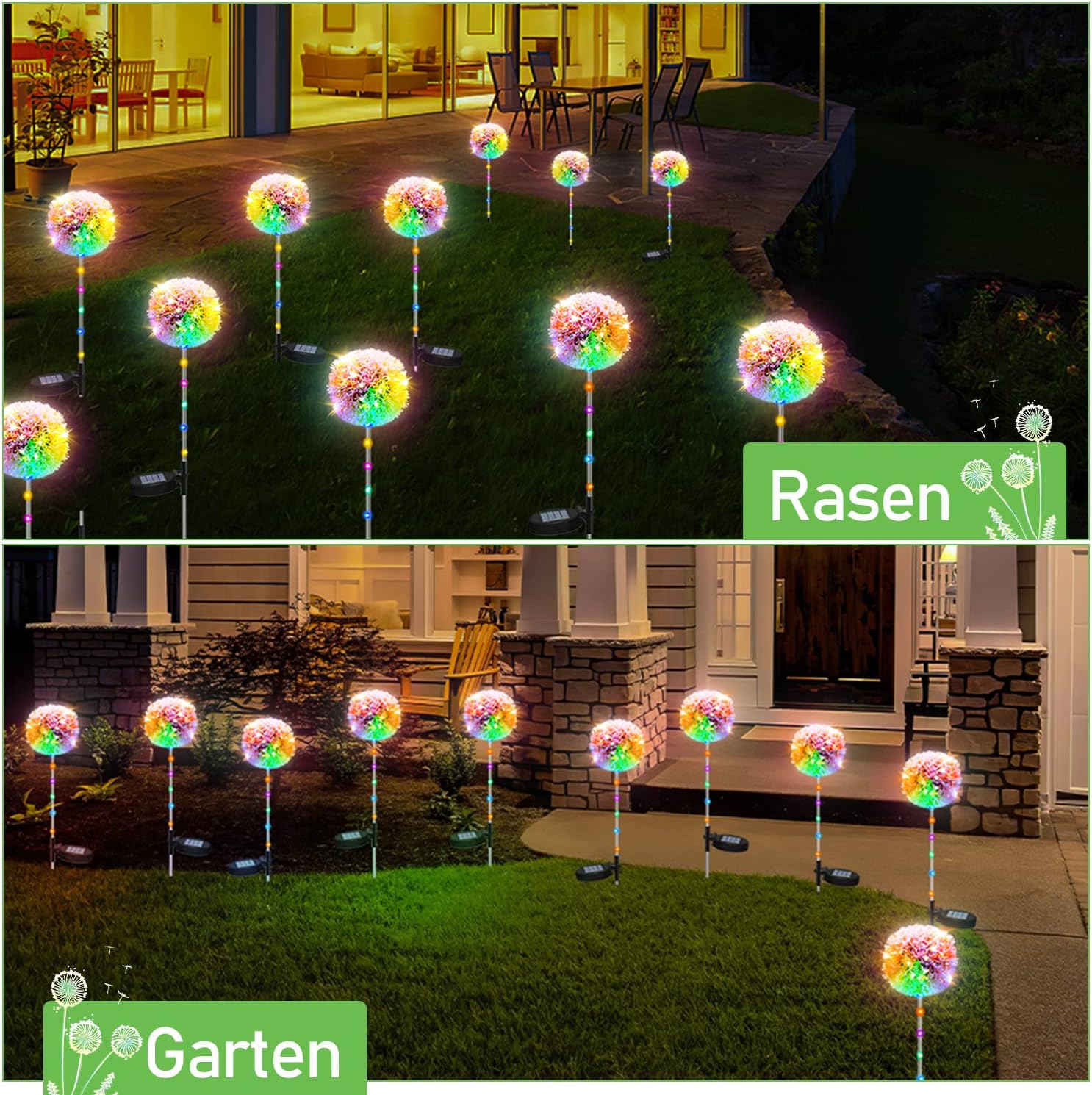 Multicolor Solar Garden Flower LED Light - Home Essentials Store