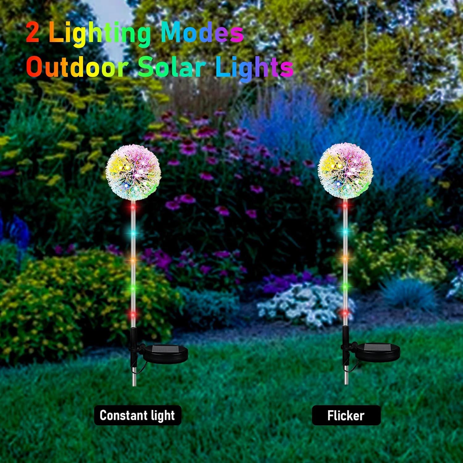 Multicolor Solar Garden Flower LED Light - Home Essentials Store