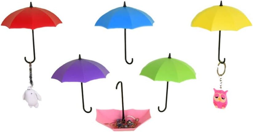Multicolor Umbrella Shape Wall Key Holder - Home Essentials Store Retail