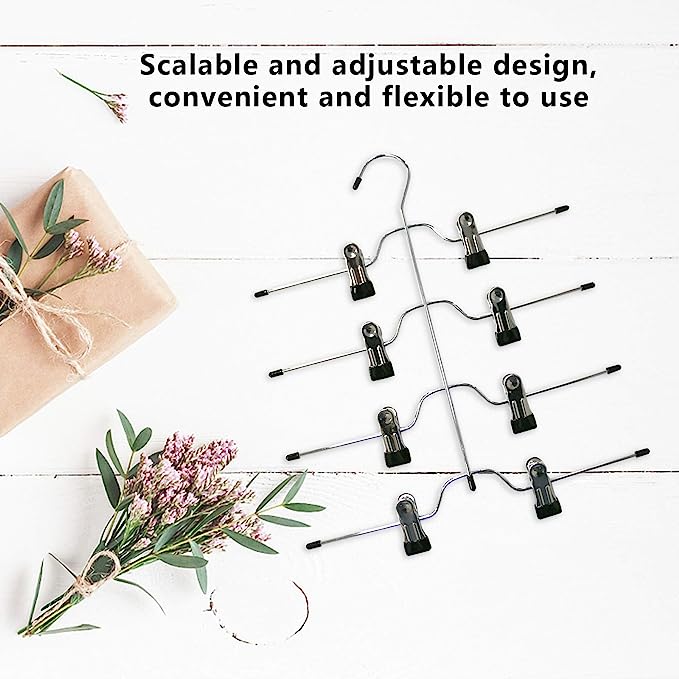 Multifunctional Adjustable Metal Grip Hangers - Home Essentials Store Retail