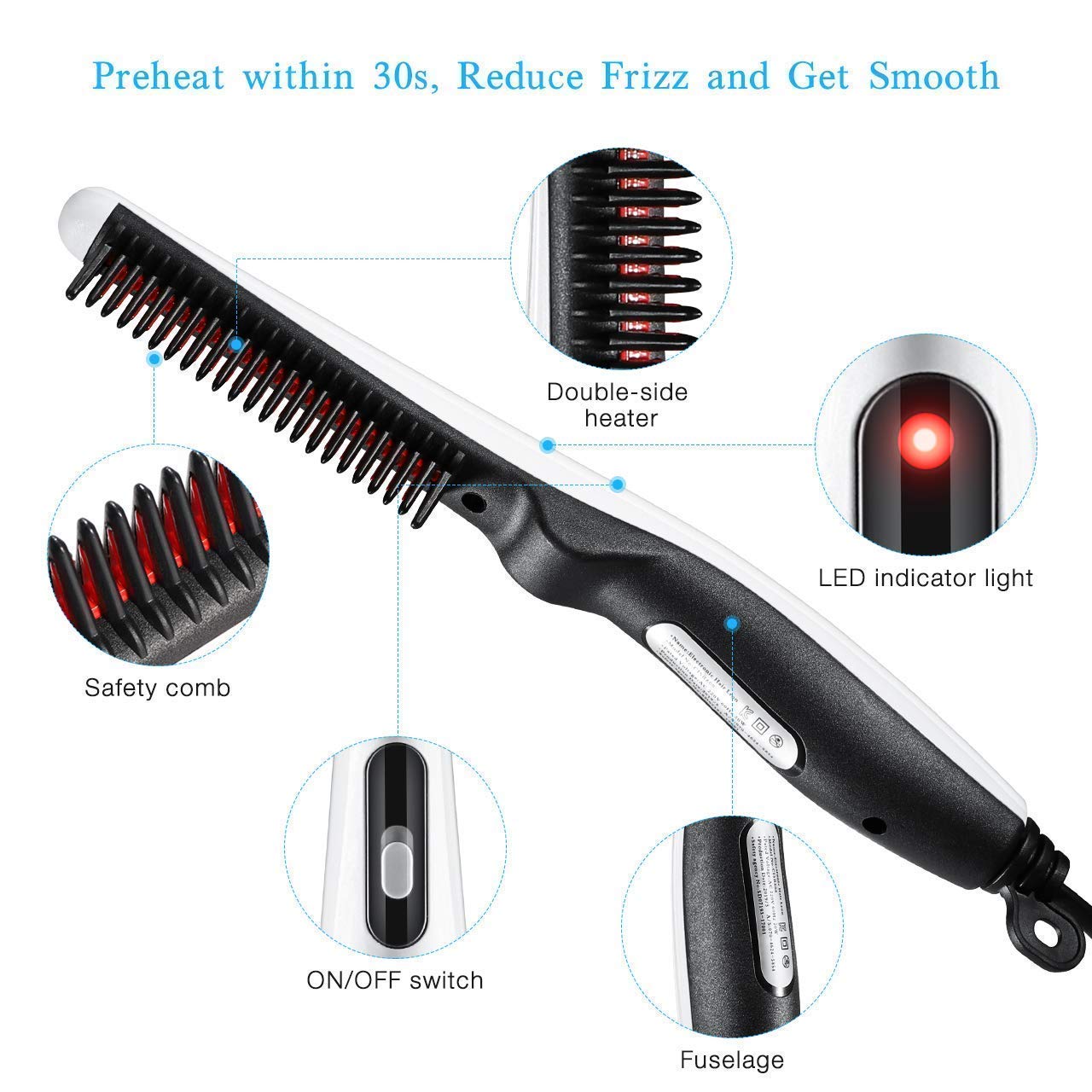 Multifunctional Curly Hair Straightening Comb - Home Essentials Store