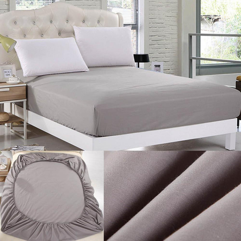 Multiline - Cotton Elastic Fitted Double Bedsheet King Size with 2 Pillow Covers - Home Essentials Store Retail