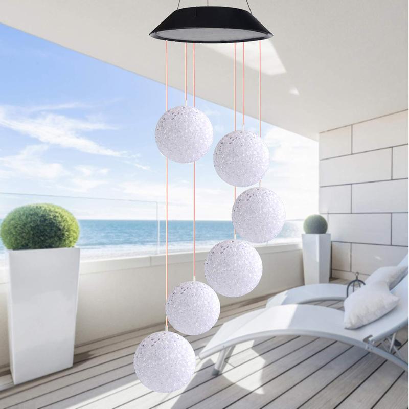 Outdoor Solar Particle Ball Wind Chime Lights - Home Essentials Store Retail