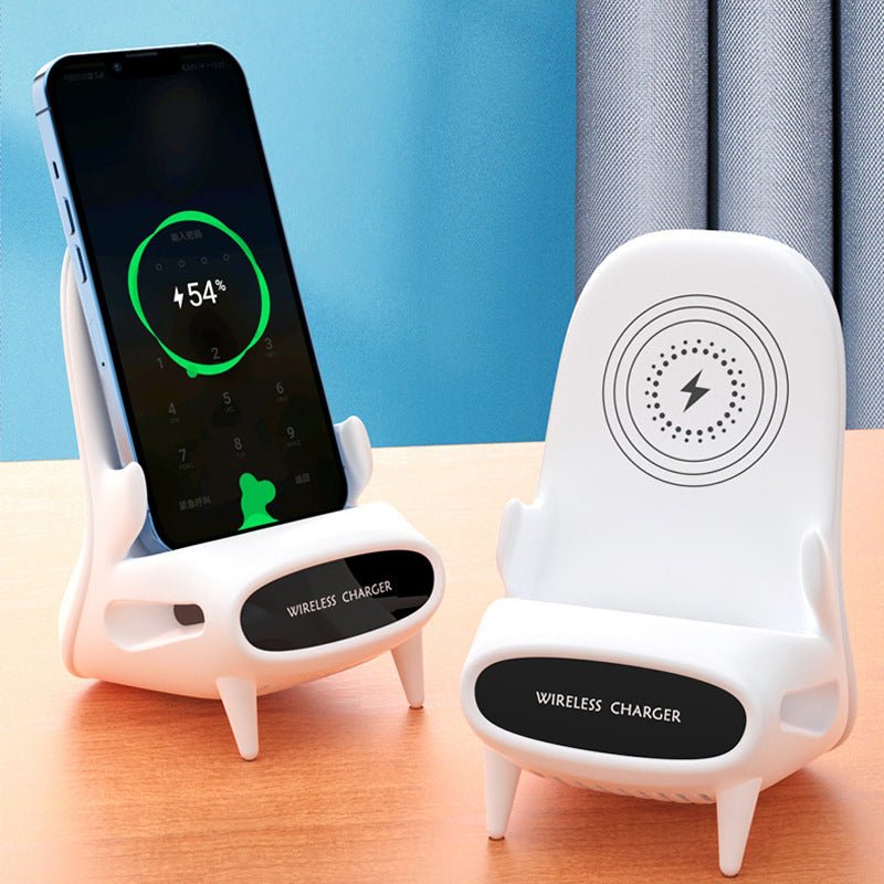 PORTABLE MINI CHAIR WIRELESS CHARGER DESK PHONE HOLDER - Home Essentials Store Retail