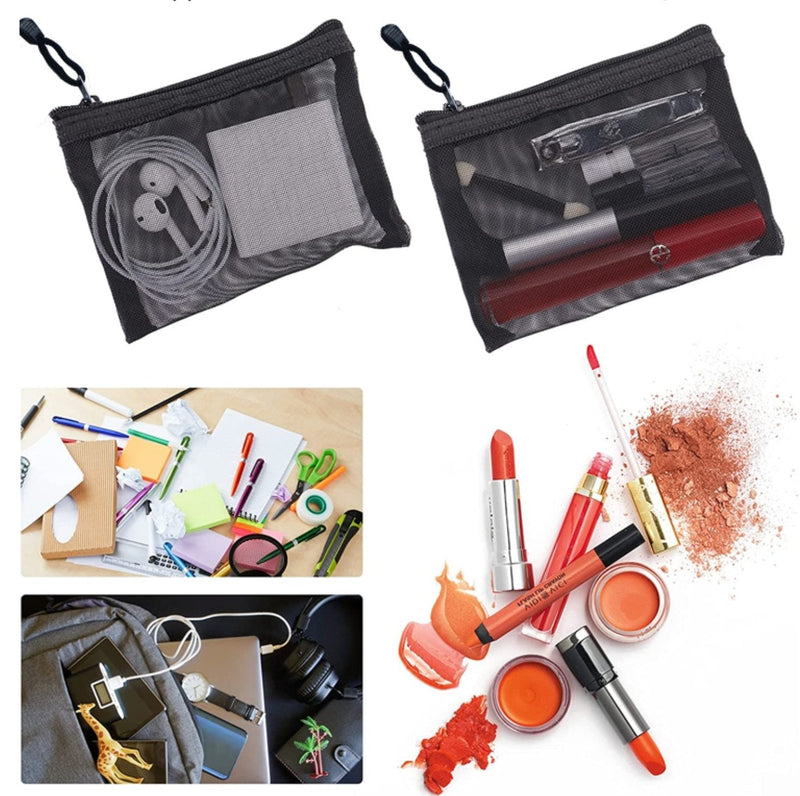 Portable Mini Mesh Card, Coin, Cosmetic Storage Bag - Free Shipping + Cod Available - Home Essentials Store Retail
