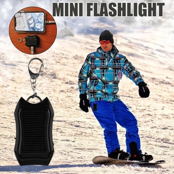 Portable Outdoor Waterproof Solar Power Bank Keychain - For All Mobiles - Home Essentials Store Retail