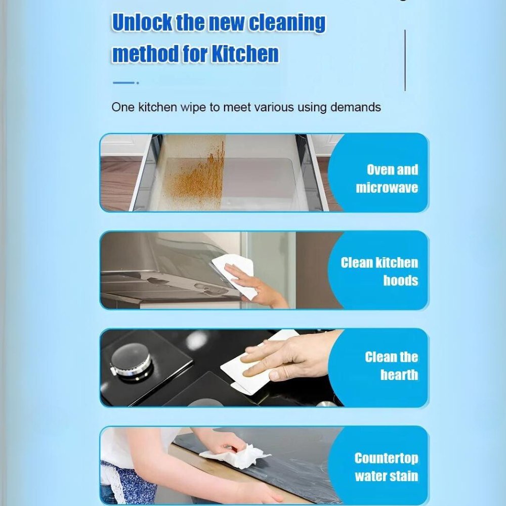 Powerful Oil Stain Removal Kitchen Wipes - Home Essentials Store