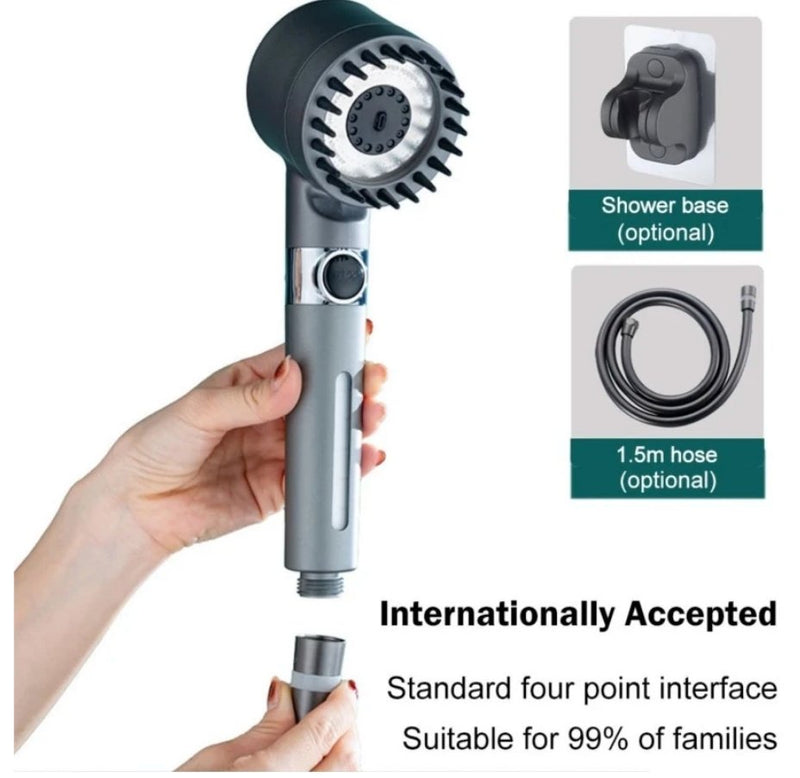Pressurized Shower Head 4 in1 Adjustable High Pressure Shower One-key Stop Water Massage - 50% OFF - Home Essentials Store Retail