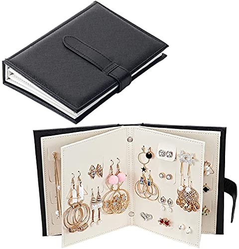 Pu Leather Portable Earring Holder Case - Home Essentials Store Retail