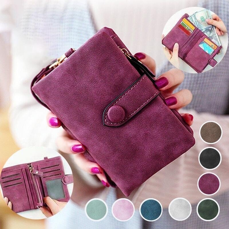 SMALL TRIFOLD LEATHER WALLET FOR WOMEN - Home Essentials Store Retail