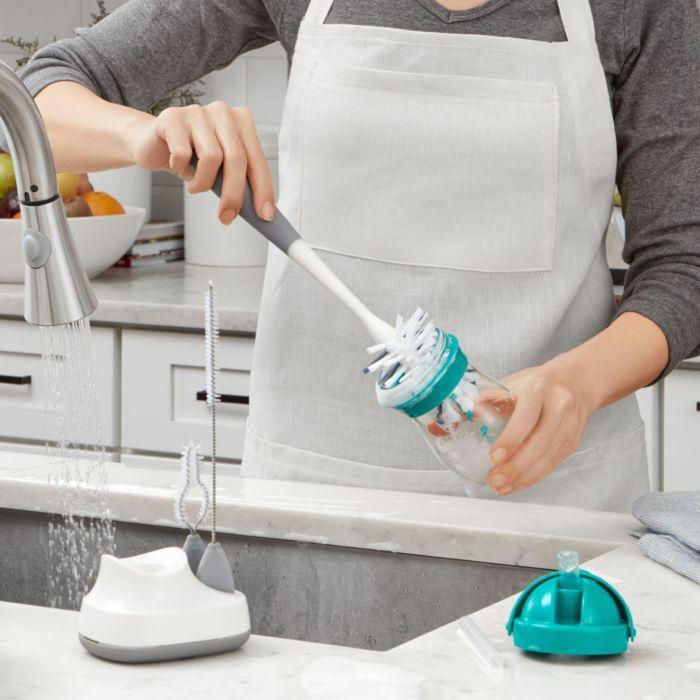 Soap Dispensing Bottle Brush with Stand - Home Essentials Store Retail