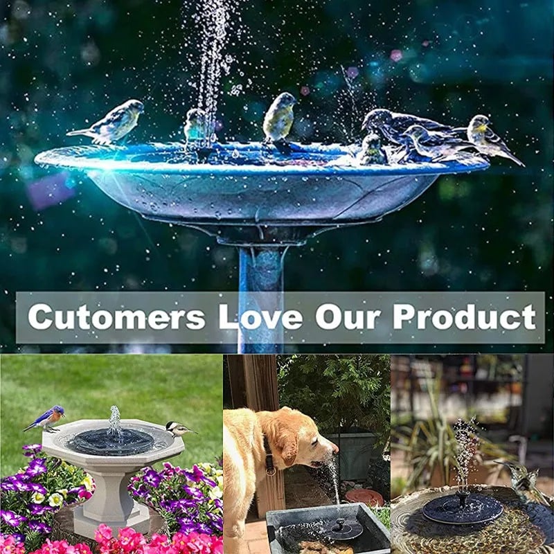 Solar Powered Water Fountain - Home Essentials Store Retail